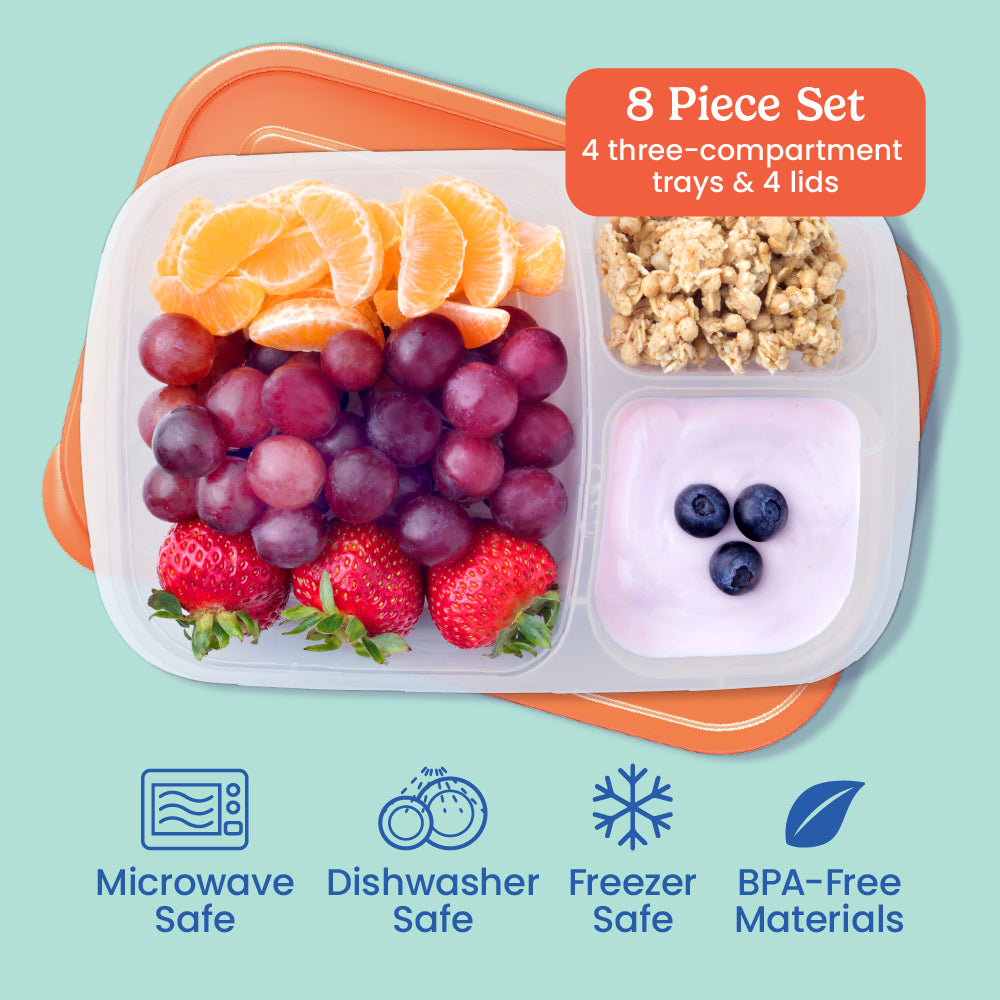 Bentgo Easyboxes 3-Compartment Food Containers 8-Piece Set - Image 3
