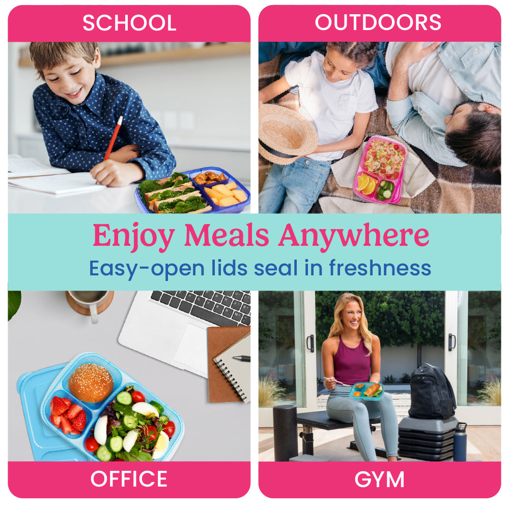 Bentgo Easyboxes 3-Compartment Food Containers 8-Piece Set - Image 33