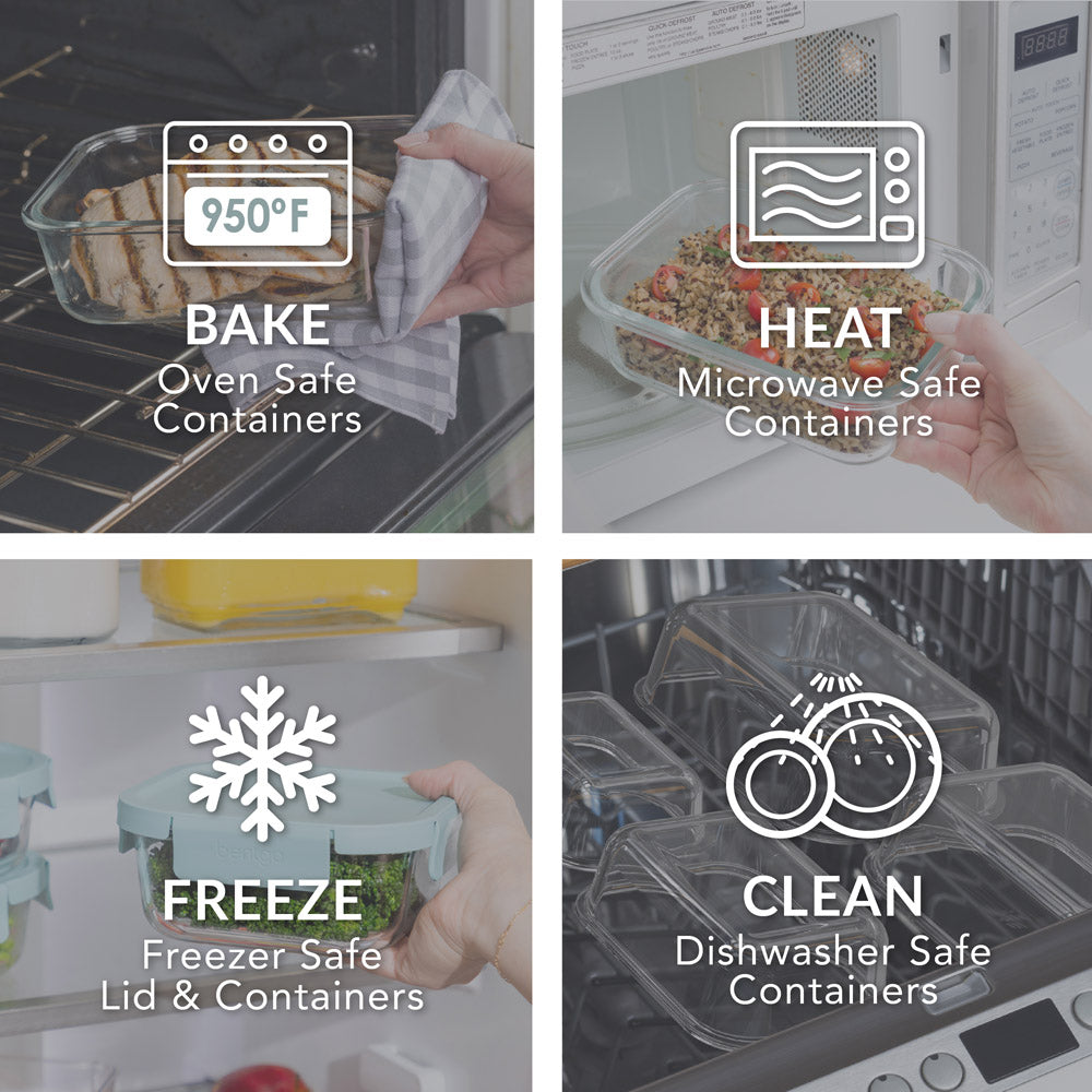 Bentgo Glass Leak-Proof Food Storage Set (12-Piece) - Image 4