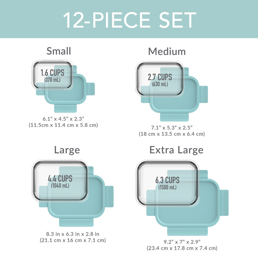 Bentgo Glass Leak-Proof Food Storage Set (12-Piece) - Image 6