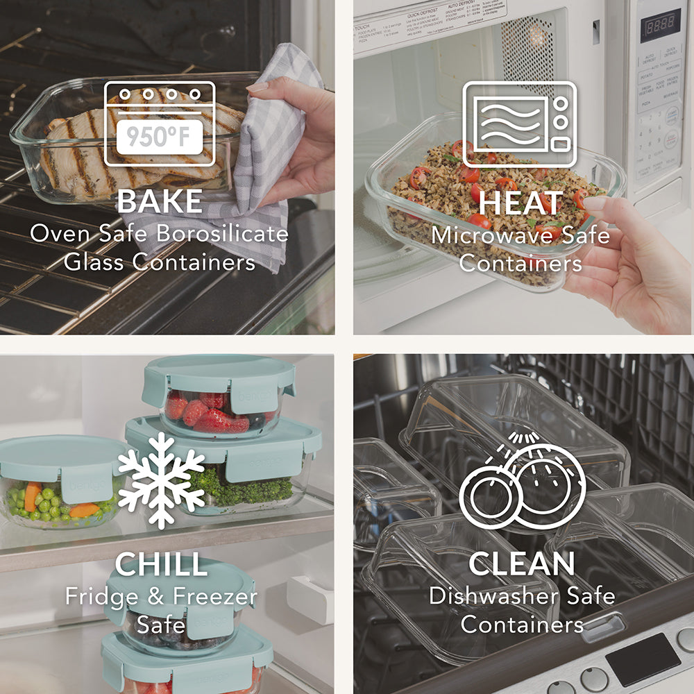 Bentgo Glass Leak-Proof Food Storage Set (4-Piece) - Image 4