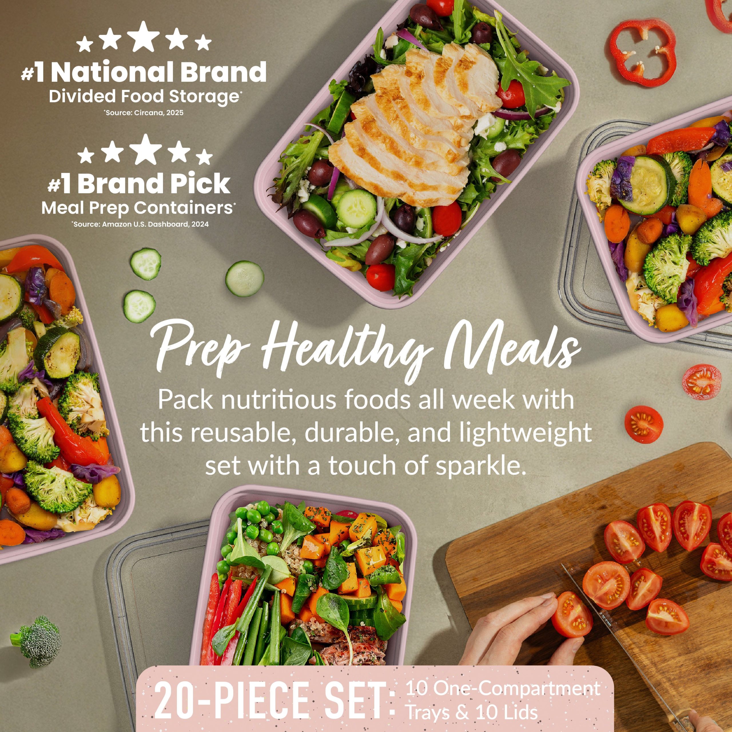 Bentgo Prep 1-Compartment Meal Prep Containers (20-Piece) - Image 65