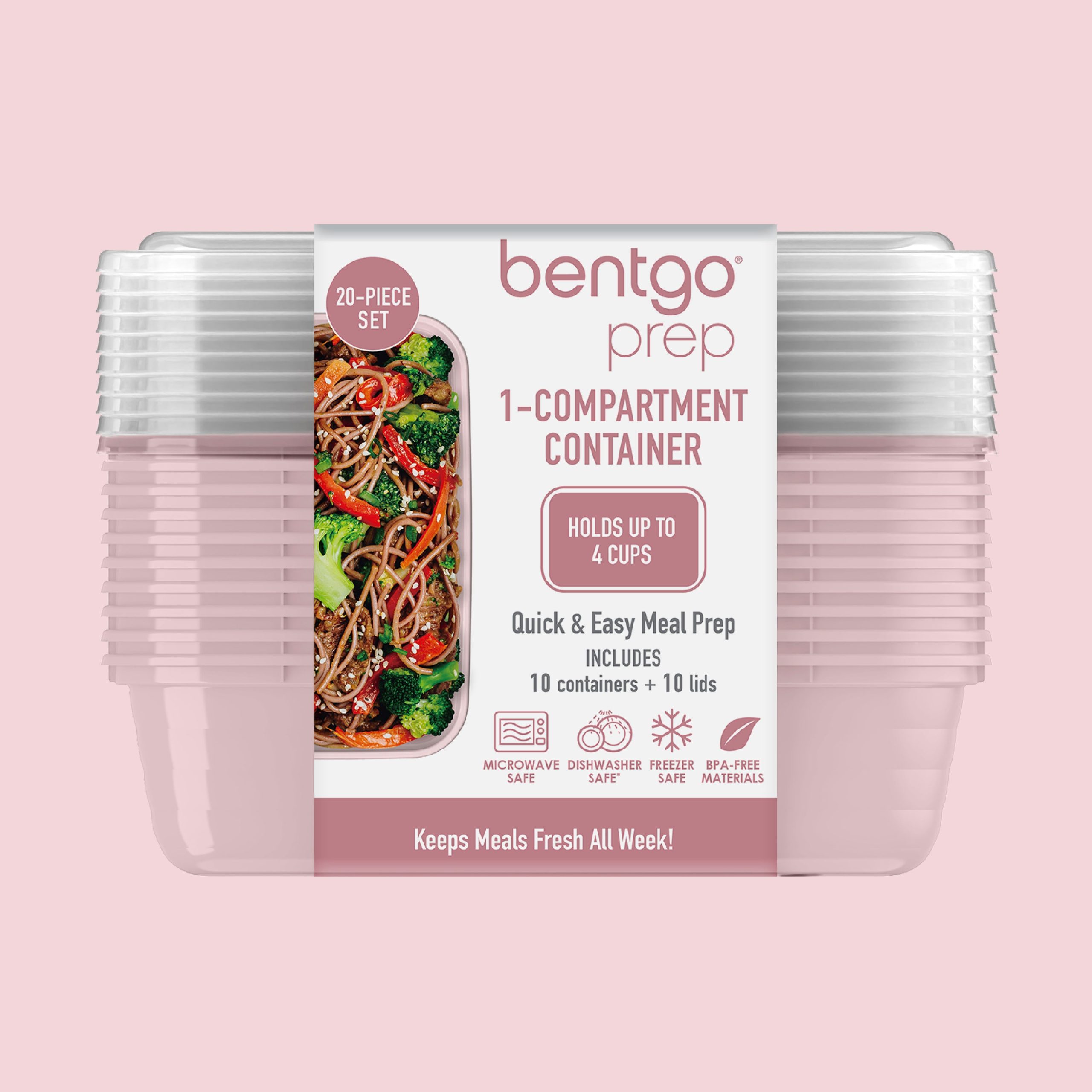 Bentgo Prep 1-Compartment Meal Prep Containers (20-Piece) - Image 7