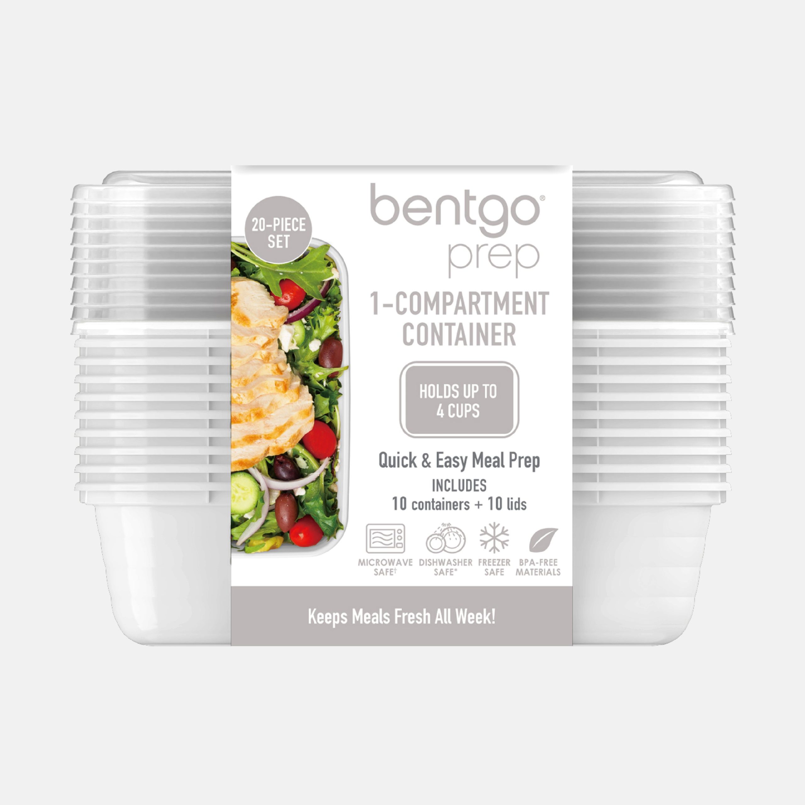 Bentgo Prep 1-Compartment Meal Prep Containers (20-Piece) - Image 55