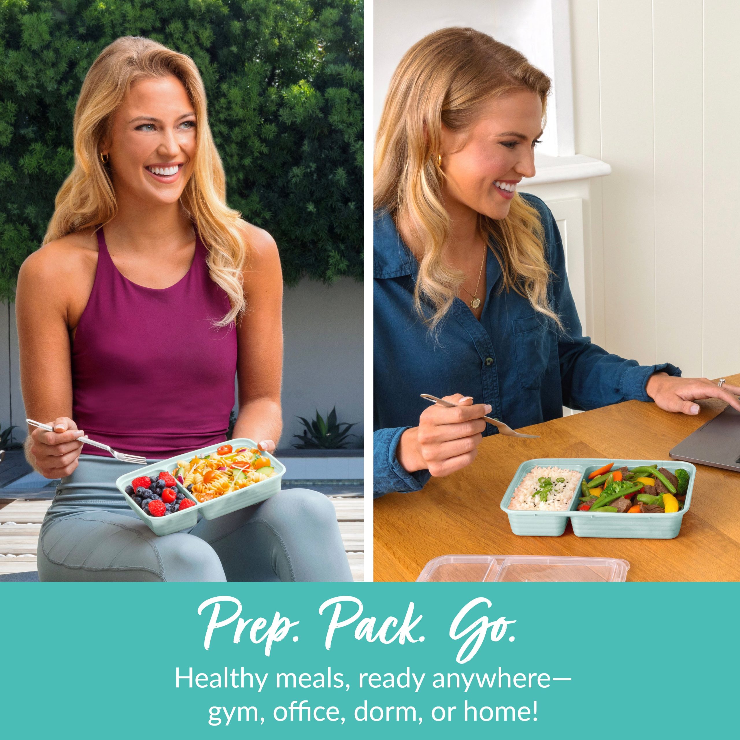 Bentgo Prep 2-Compartment Meal Prep Containers (20-Piece) - Image 35