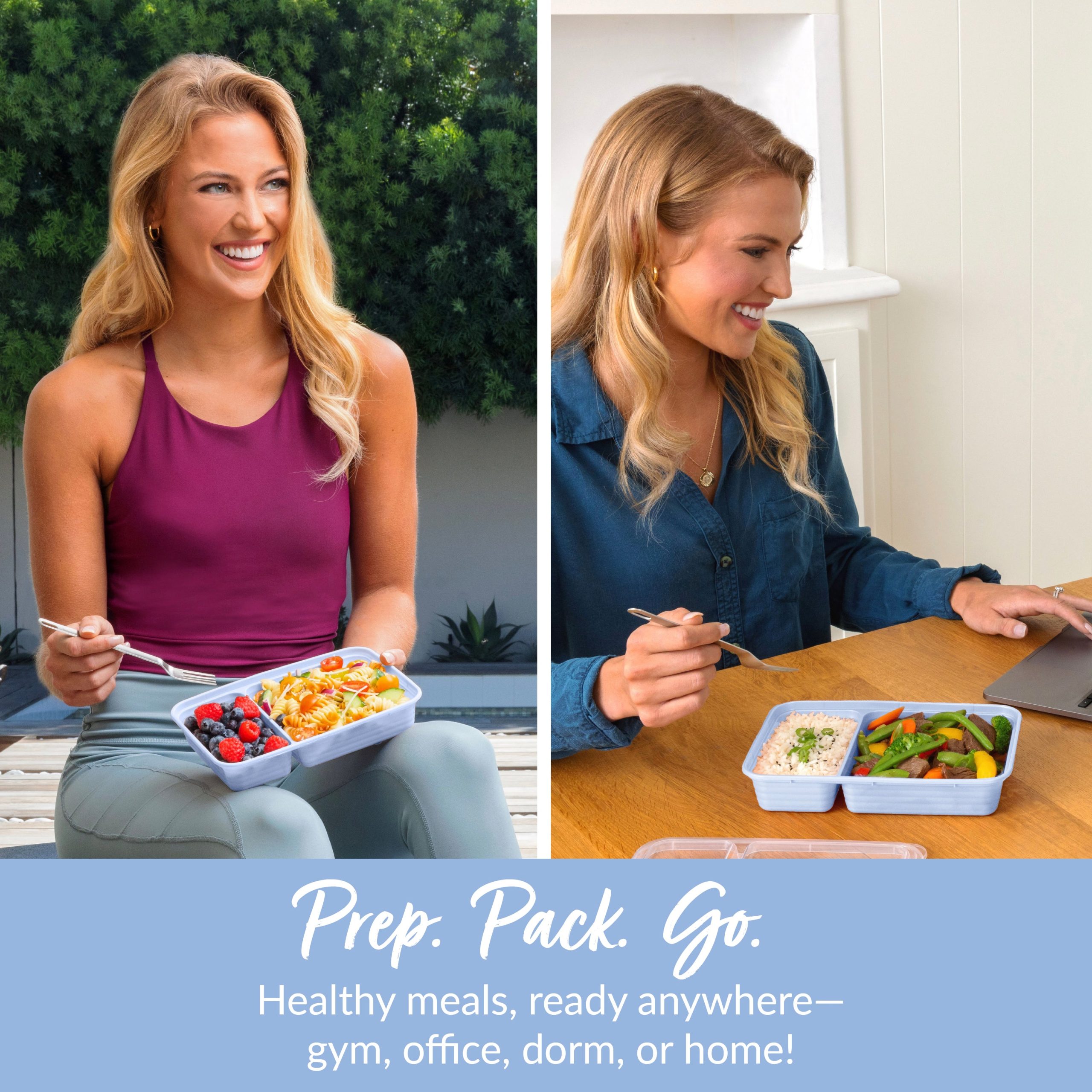 Bentgo Prep 2-Compartment Meal Prep Containers (20-Piece) - Image 43