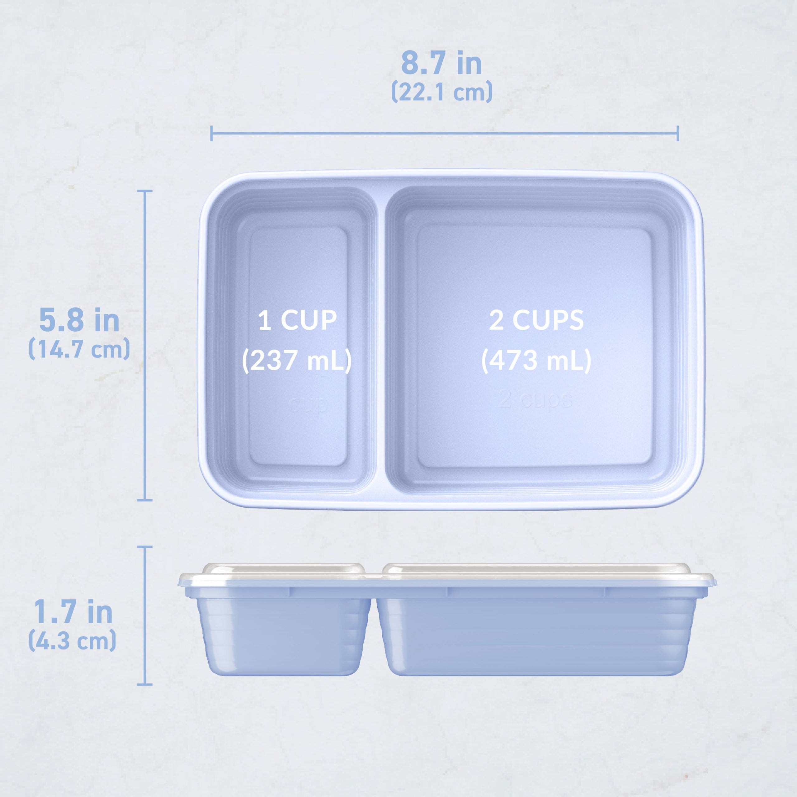 Bentgo Prep 2-Compartment Meal Prep Containers (20-Piece) - Image 47