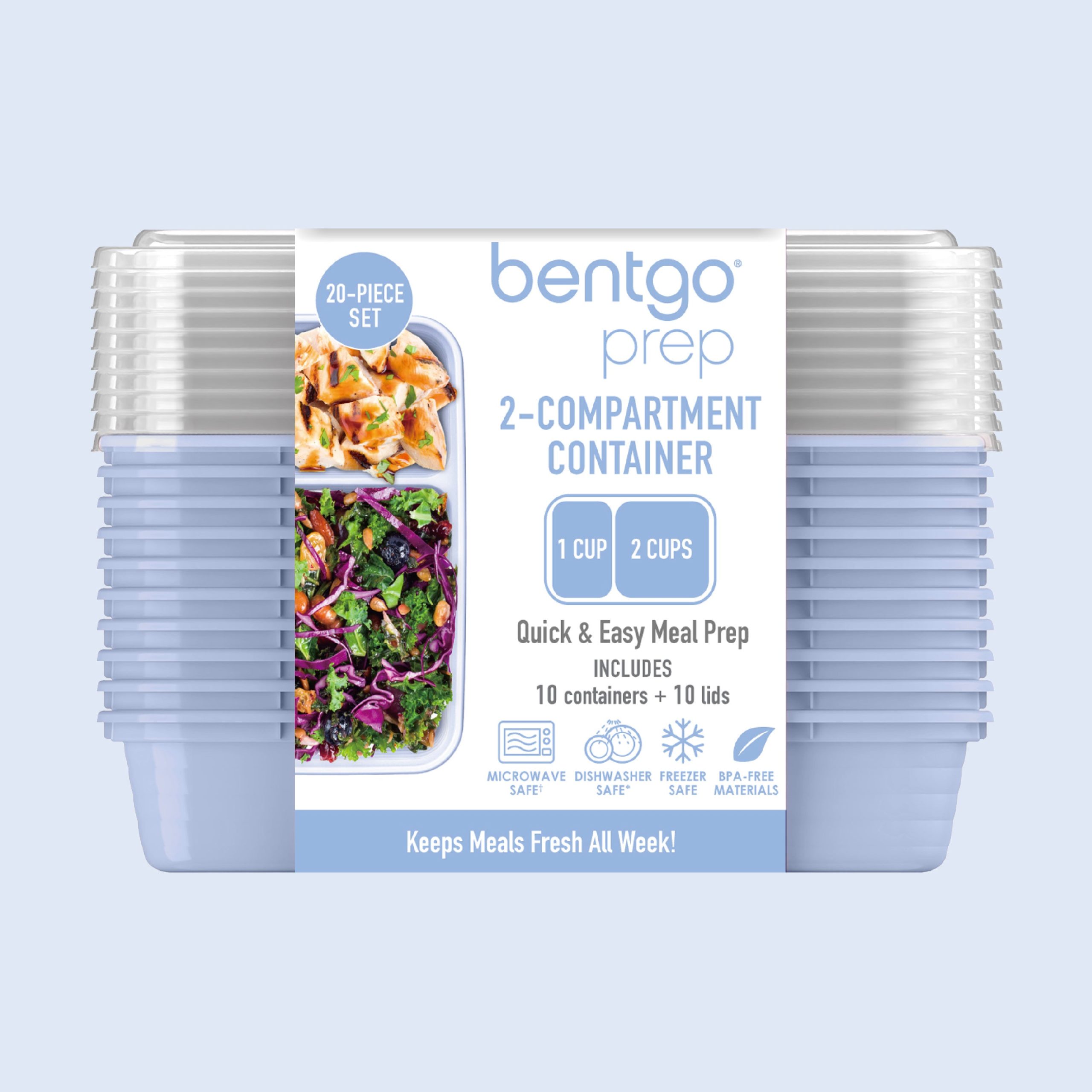 Bentgo Prep 2-Compartment Meal Prep Containers (20-Piece) - Image 48
