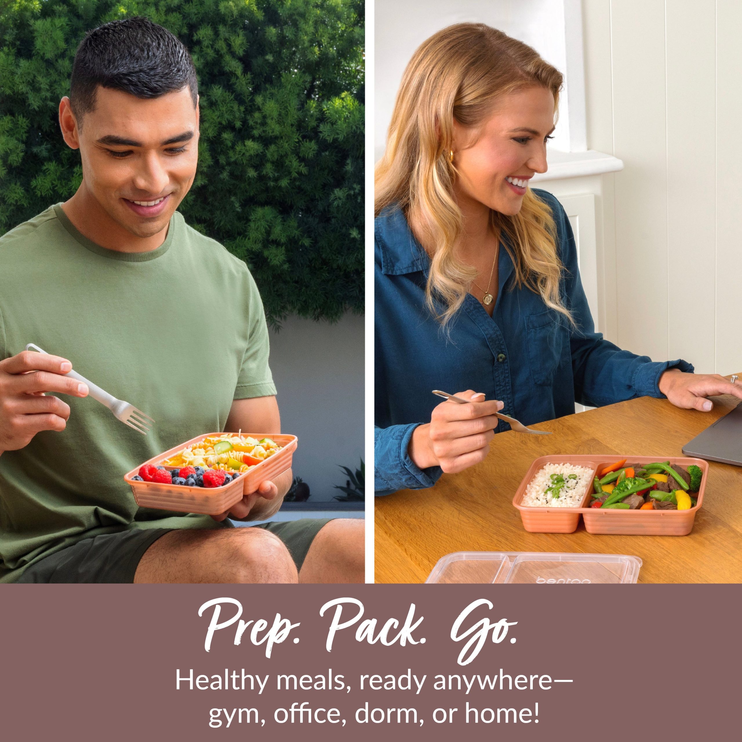 Bentgo Prep 2-Compartment Meal Prep Containers (20-Piece) - Image 19