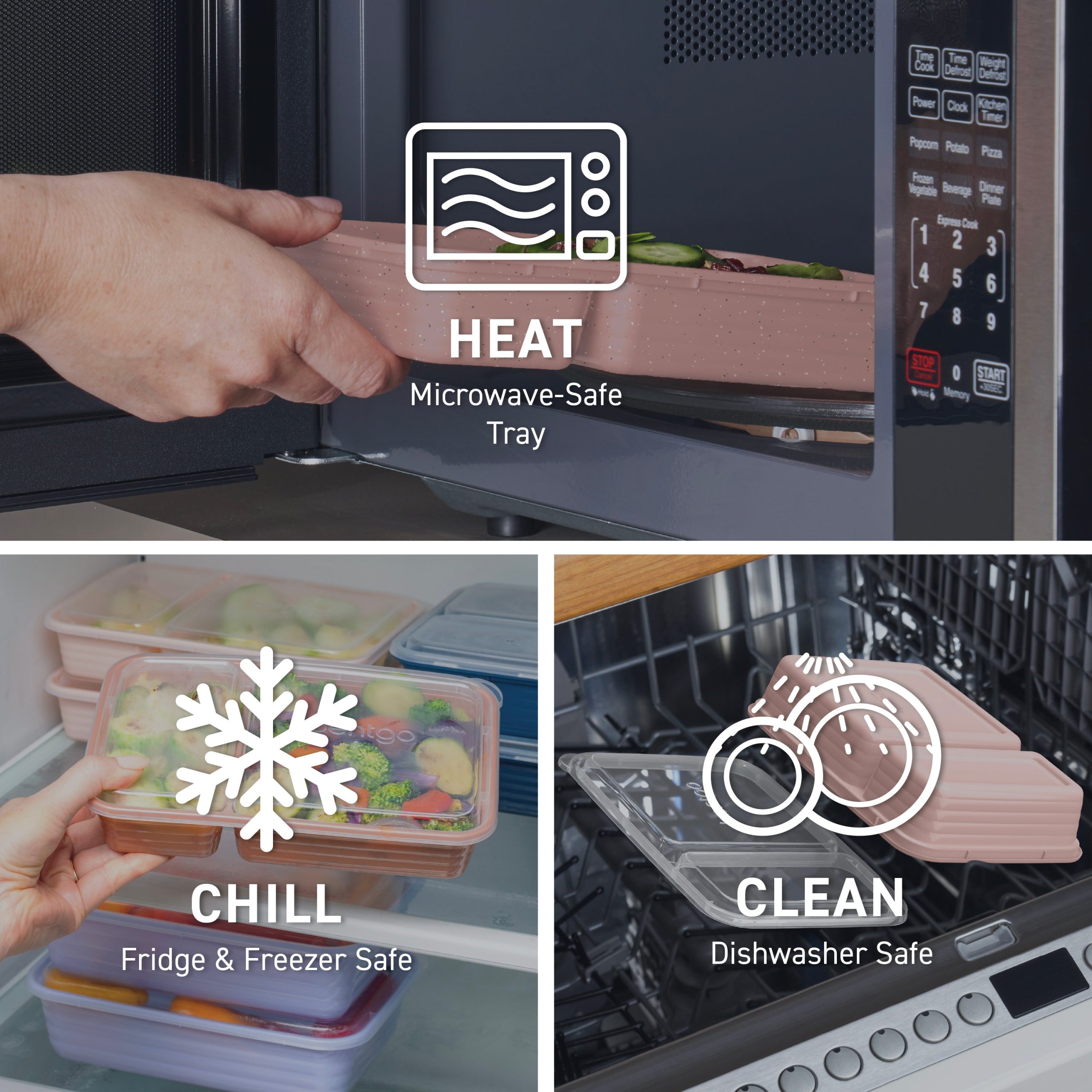 Bentgo Prep 2-Compartment Meal Prep Containers (20-Piece) - Image 21