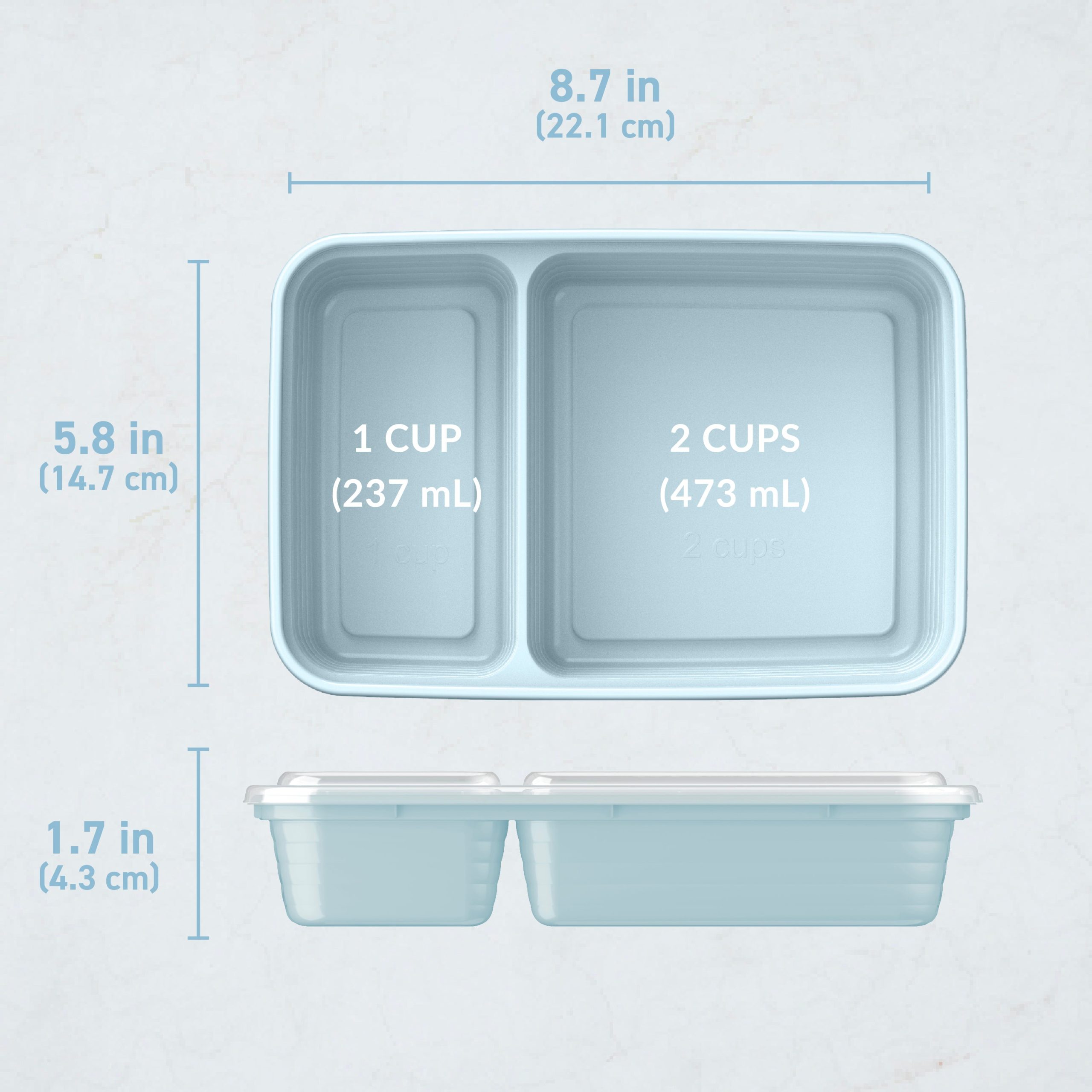 Bentgo Prep 2-Compartment Meal Prep Containers (20-Piece) - Image 55