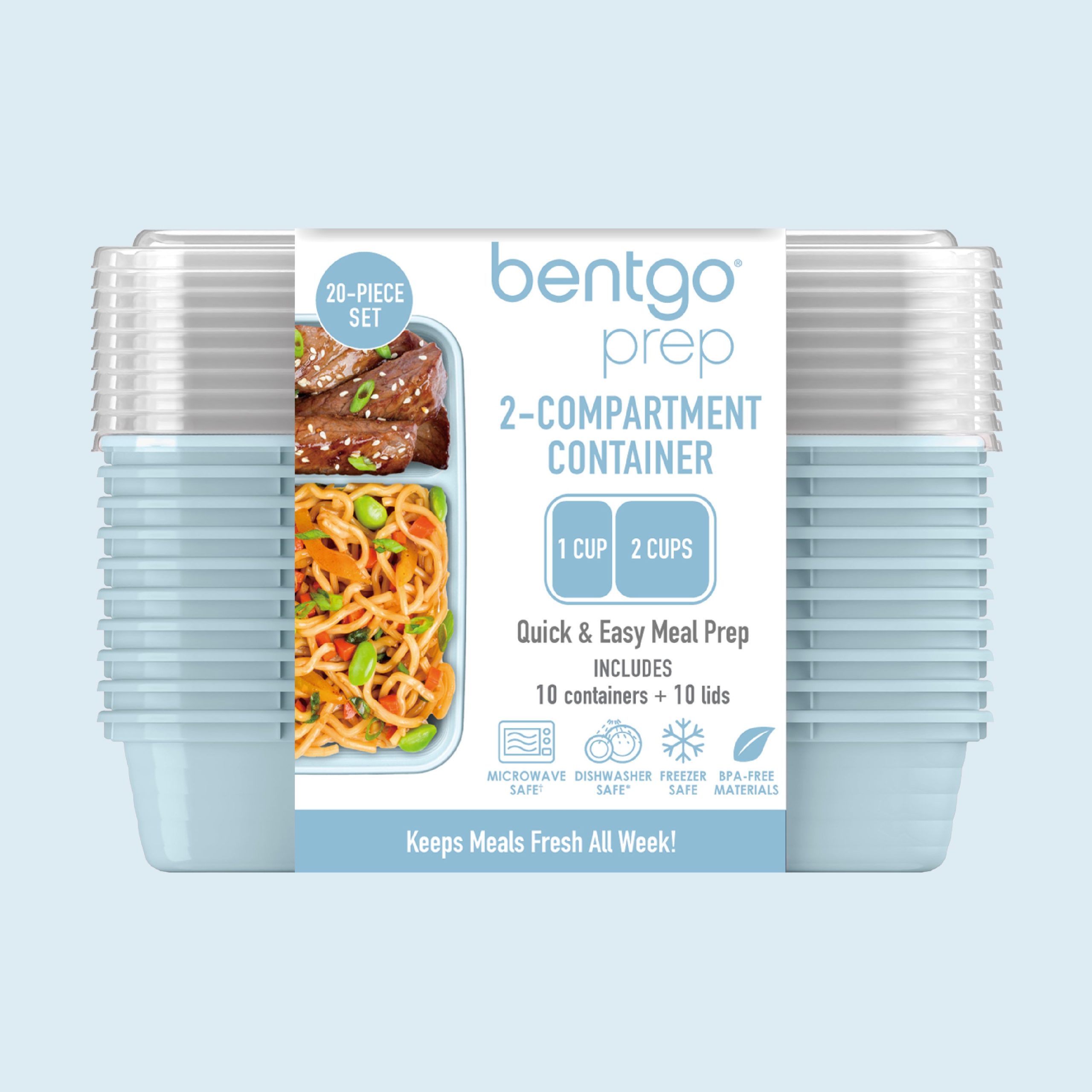 Bentgo Prep 2-Compartment Meal Prep Containers (20-Piece) - Image 56