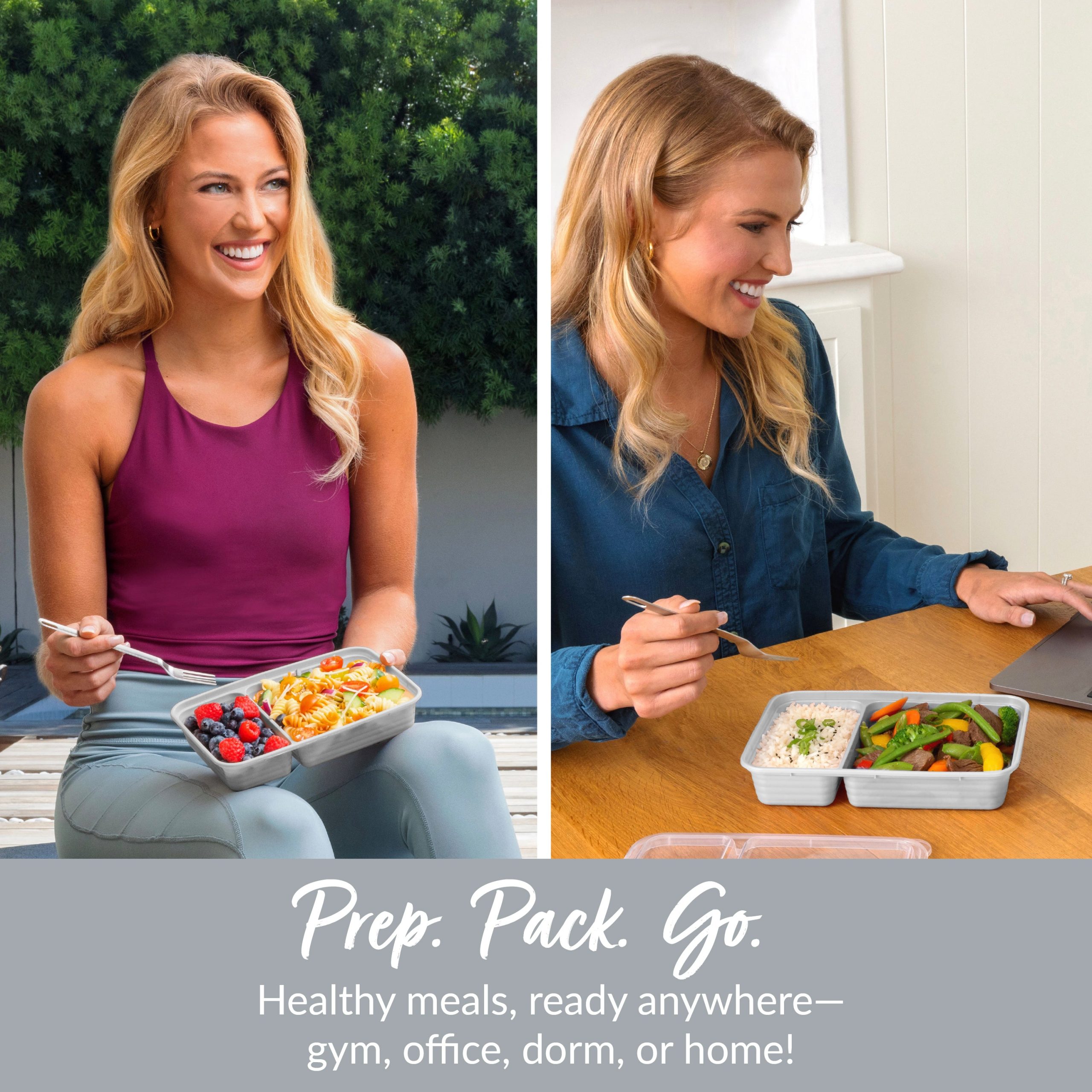 Bentgo Prep 2-Compartment Meal Prep Containers (20-Piece) - Image 67