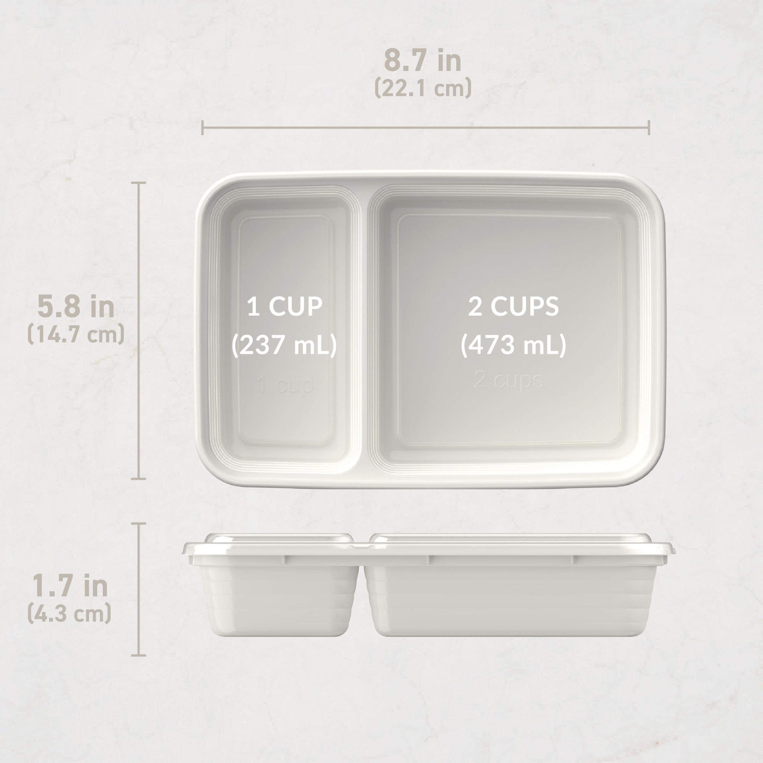 Bentgo Prep 2-Compartment Meal Prep Containers (20-Piece) - Image 63