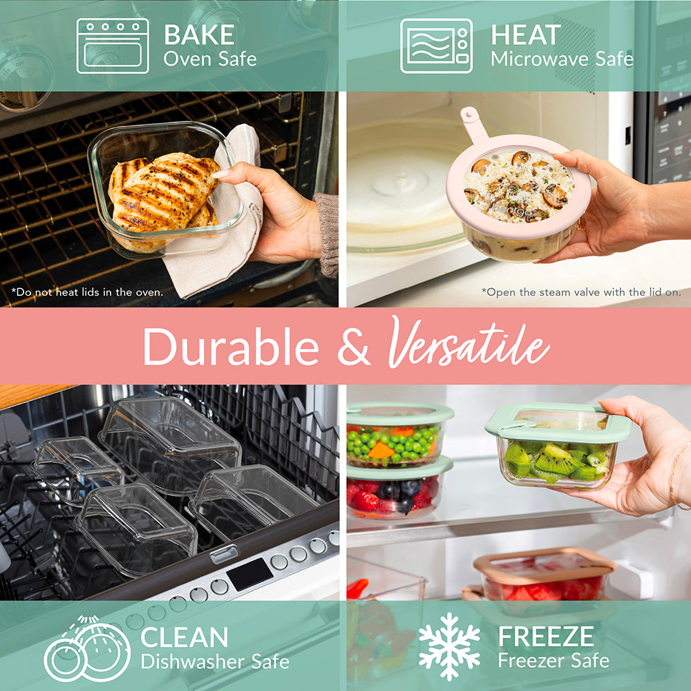 Bentgo Signature Glass Food Storage Set (8-Piece) - Image 4