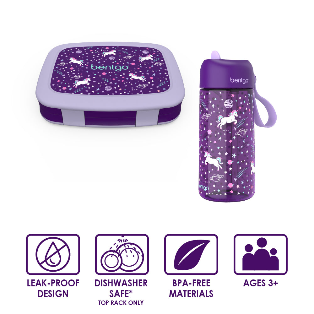 Bentgo Kids Prints Lunch Box & Water Bottle - Image 3